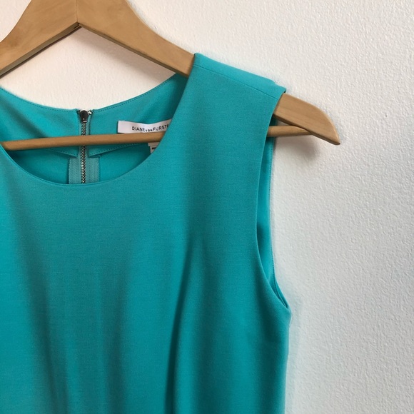DVF turquoise mini dress. NWT, size 2 - Picture 8 of 8